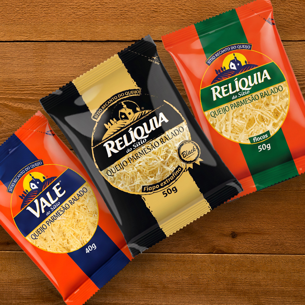 Linha de queijos ralados Vale e Relíquia