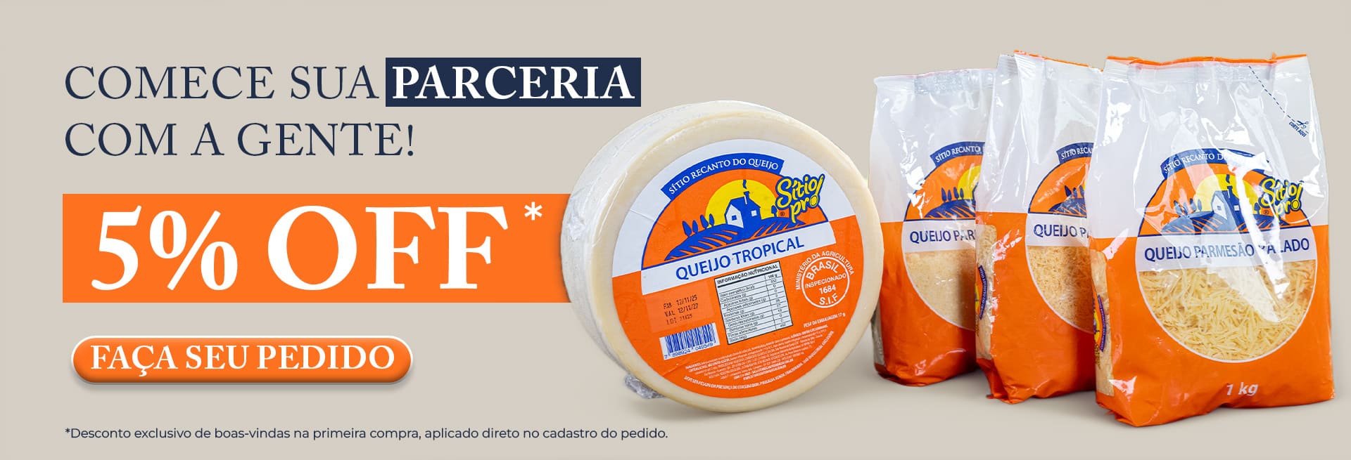 Banner Food Service 5% de desconto Banner Food Service 5% de desconto