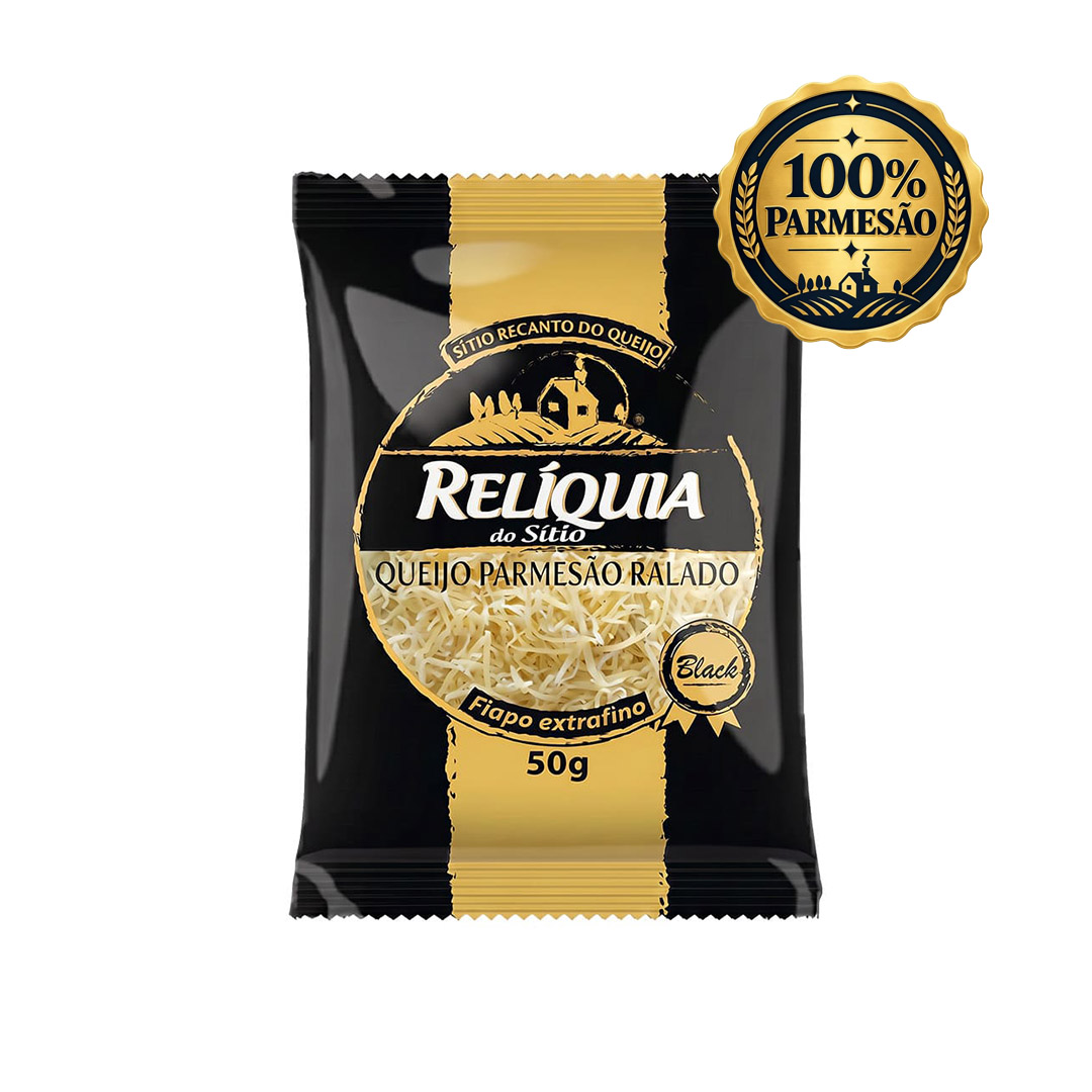 Queijo parmesão ralado Relíquia do Sítio Black fiapo extrafino 50 g